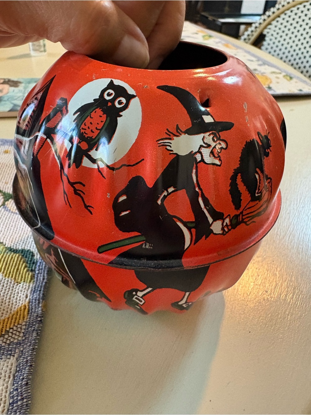 Vintage Trick or Treat Pumpkin Candy Pail - Orange - Picture 5 of 7